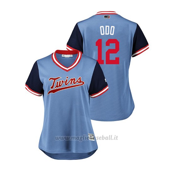 Maglia Baseball Donna Minnesota Twins Jake Odorizzi 2018 Llws Players Weekend Odo Light TOrnto Blue Jays